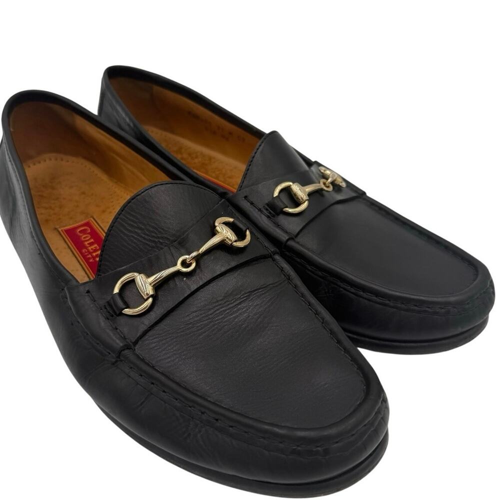 Cole Haan Gold Horsebit Loafers